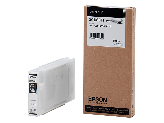 EPSON純正インク　 SC1MB11(110ml) ﾏｯﾄﾌﾞﾗｯｸ