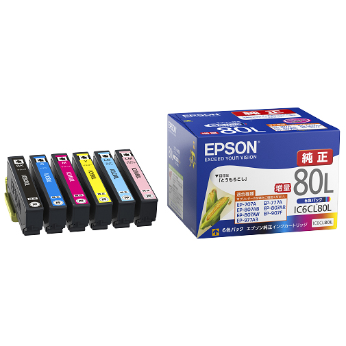 楽天市場】ＥＰＳＯＮ純正品 IC6CL80L 6色パック 増量【ネコポス便発送