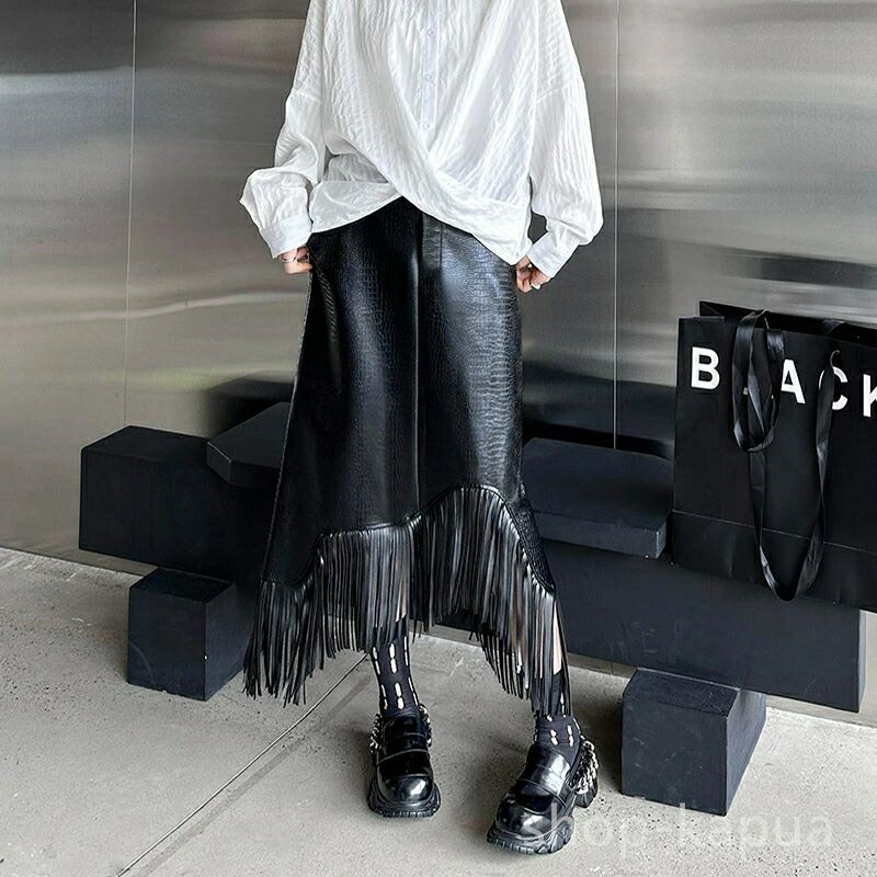 THE Dallas ザダラス フミエタナカ タッセル フリンジ 巻きスカート 楽天市場】フリンジ付きレザースカート PUレザースカート スカート PU