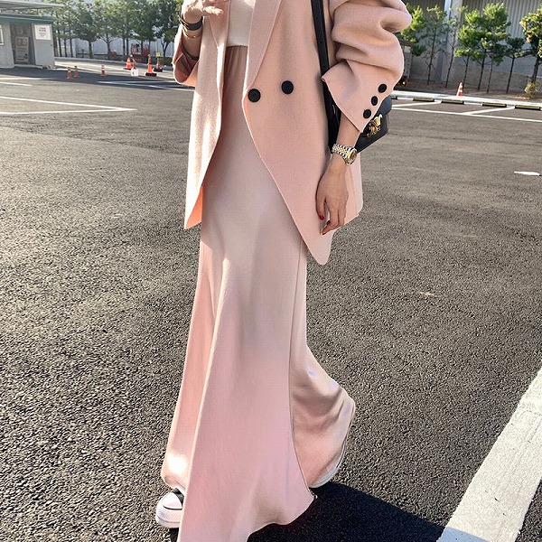 スカート ハイウェスト ロングスカート Aライン フレアスカート レディース