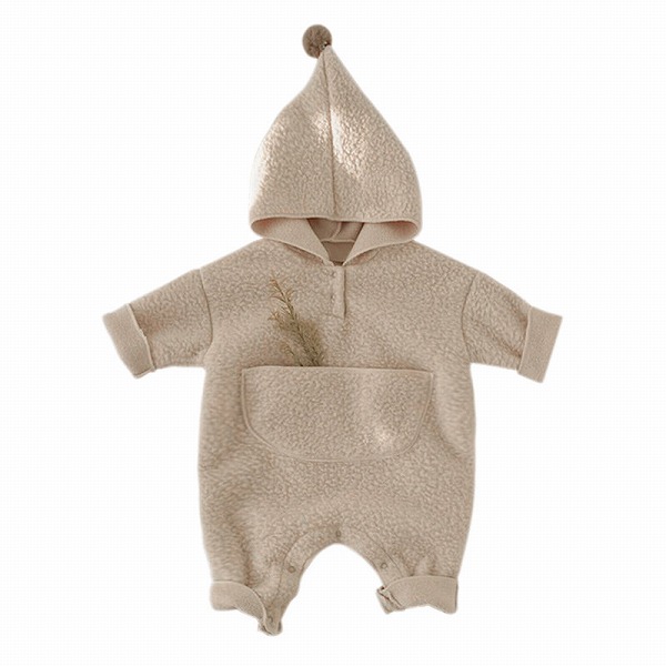 子供服 キッズ ベビー ロンパース カバーオール ボア 起毛 新生児