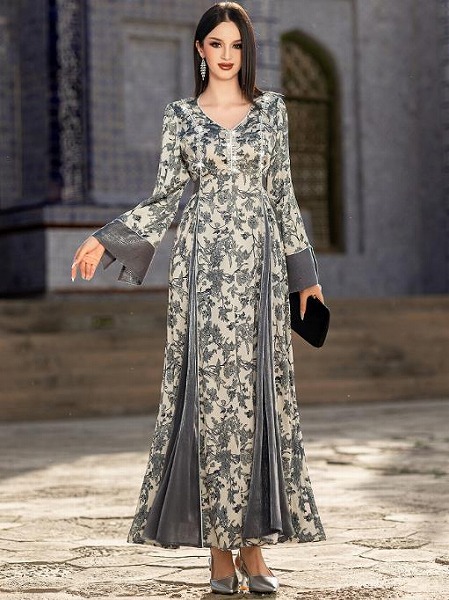 楽天市場】エジプト製 ハリージドレス グリーン ゴールドスパンコール