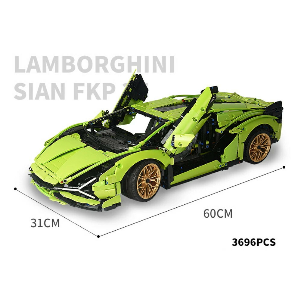 レゴ　テクニック互換 ランボルギーニ V12BLACK king81996-2.jpg