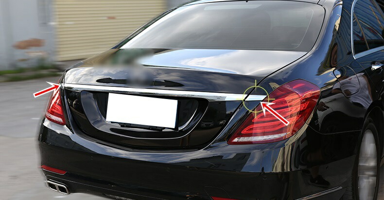 ベンツ Sクラス W222 ブラックモール カッティング済みモールステッカー