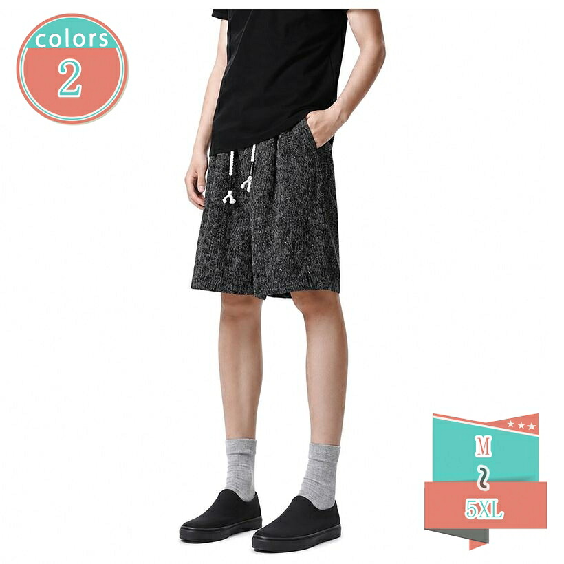 ショートパンツ メンズ ハーフパンツ ワイド 膝丈 ゆったりサイズ 着痩せ見え ストリート ヴィンテージ風 夏服 短パン shop-kosugi｜小杉拓嗣商店