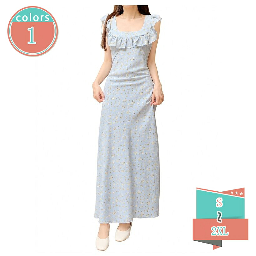 ワンピース レディース 夏 ロング丈 花柄 ワンピ きれいめ カジュアル リゾート デート服 大きいサイズ ゆったり shop-kosugi｜小杉拓嗣商店