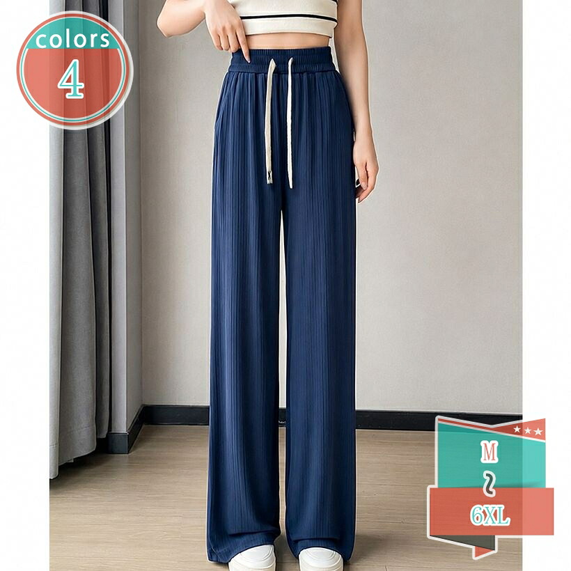 1000円OFFクーポン ワイドパンツ レディース 夏用 ストレート ゆったりサイズ ハイウエスト 着痩せ 美脚 通勤 shop-kosugi｜小杉拓嗣商店