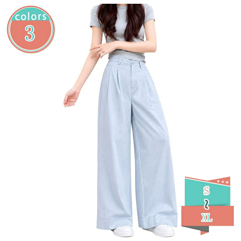 1000円OFFクーポン ハイウエスト ワイドパンツ 夏 着痩せ レディース ボトムス タックパンツ スラックス サマー ガウチョ 落ち感 さらさら 涼しい 脚長効果 デイリー オフィス カジュアル ゆったり 大きいサイズ shop-kosugi｜小杉拓嗣商店