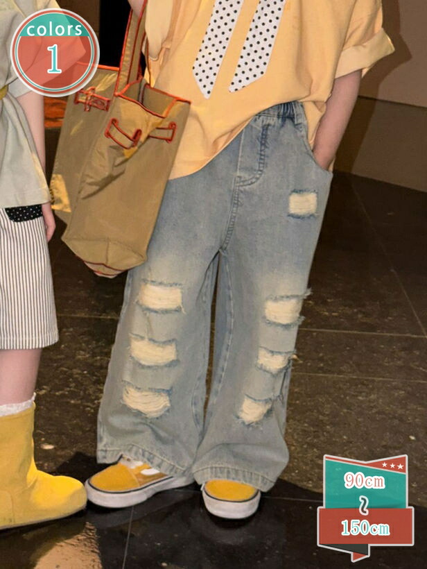 1000円OFFクーポン おしゃれ 女の子 デニムダメージジーンズ パンツ ダンス衣装 子供 学生 シンプル レジャー デニムロングパンツ ジーパン キッズ ボトムス ダンス ジュニア 子供服 女の子 レジャー ジーンズ shop-kosugi｜小杉拓嗣商店