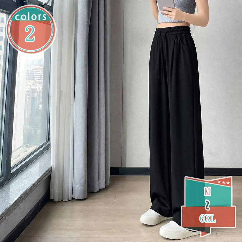 1000円OFFクーポン ガウチョパンツ 夏用 レディース ワイドパンツ ロング 接触冷感 薄手 さらさら 涼しい ズボン ストレート イージー 部屋着 お出かけ 無地 きれいめ 体型カバー 着痩せ 調整紐 高身長 低身長 スタイルアップ shop-kosugi|小杉拓嗣商店