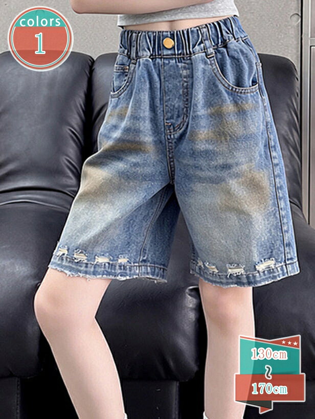 1000円OFFクーポン デニム ショートパンツ 五分丈 キッズ ジーンズ ショーパン 女の子 子供服 半ズボン ハーフパンツ ジュニア 小学生 中学生 ガールズ おしゃれ かっこいい 流行 ファッション ダンス shop-kosugi｜小杉拓嗣商店 9,920円
