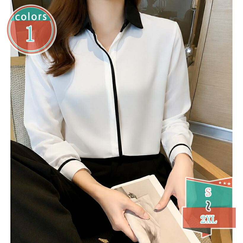 プルオーバー レディース 長袖 色彩設計 襟付き添い人 トップ 成年者 好いたらしい 通い 執務室 心地よい ゆったり 体型押しかぶせる shop-kosugi