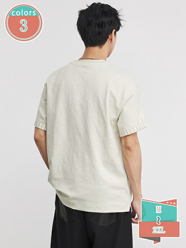 2000円OFFクーポン メンズ Tシャツ 半袖 クルーネック オーバーサイズ ゆったり 無地 カットソー トップス 夏服 カジュアル ストリート系 ビッグシルエット 体型カバー 着痩せ お洒落 シンプル 爽やか ティーシャツ 大きいサイズ shop-kosugi｜小杉拓嗣商店