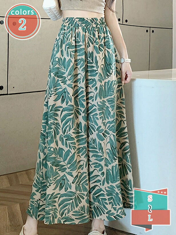 広々としたズボン下 レディース 春夏 ガウチョパンツ ボトムス 柄 花柄 広々とした シフォン スカンツ スカーチョ 酉の方角天然ゴム 馬鹿でかい大きさ ロング丈 流行り物 個人的特徴的 ボヘミアン 砂浜 たまり場 春 夏 秋 shop-kosugi