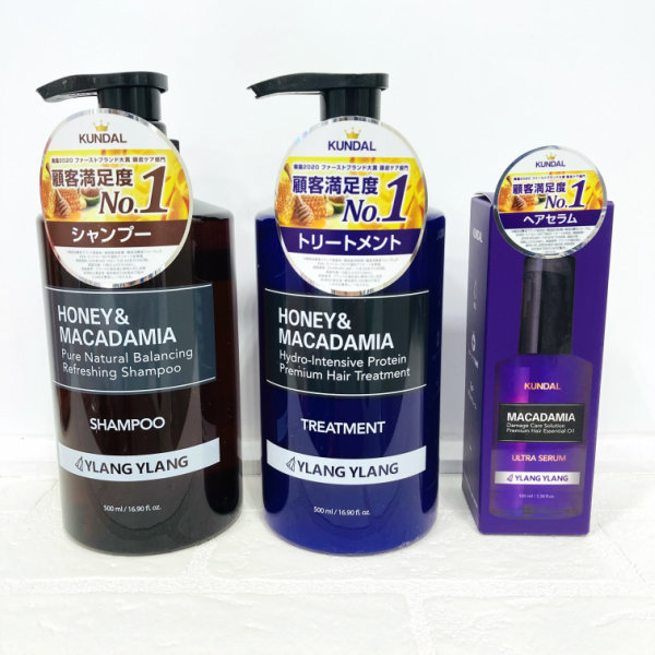 楽天市場 韓国コスメ ヘアケア 送料無料 Kundal クンダル ヘアセラム シャンプー トリートメント 3点セット イランイランの香り 韓国コスメショップlady