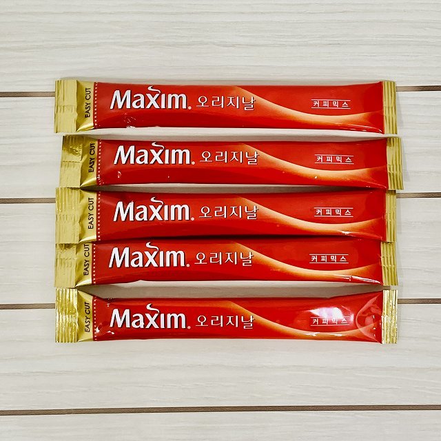 楽天市場 韓国食品 飲料 東西 トンソ Maxim マキシム コーヒー 赤色パッケージ オリジナル 5本セット 甘い 粉末スティック 簡単 韓国 コスメショップlady