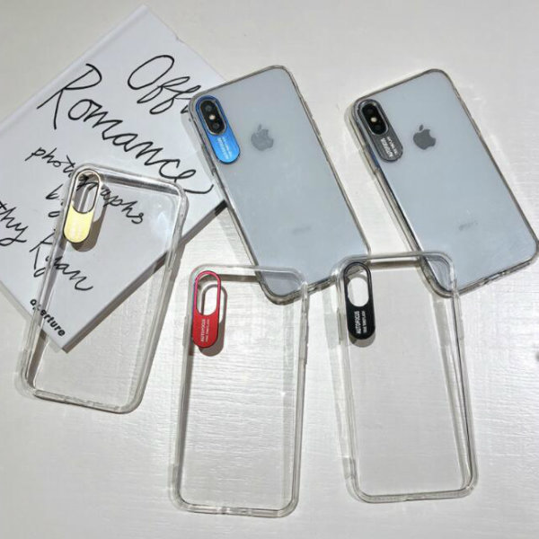 楽天市場 メール便 送料無料 Iphone 韓国風 スマホケース クリア メッキカメラホール Iphone7 Iphone8 Iphonex Iphonexs クール メタル シンプル おしゃれ 透明 韓国コスメショップlady