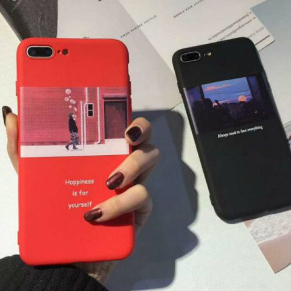 楽天市場 売り切りsale メール便 送料無料 Iphone スマホケース マット アート Iphone7 Iphone8 絵画 人物 おしゃれ アート 赤 黒 韓国コスメショップlady