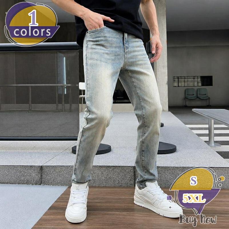 1000円OFFクーポン ズ メンズ デニムパンツ テーパード 細身 体型カバー 美脚パンツ ユーズド感 ジーパン ボトムス カジュアル ズボン 通勤 通学 お出かけ 旅行 20代 30代 40代 50代 ゆったりサイズ shop-livesil｜ショップリブシル