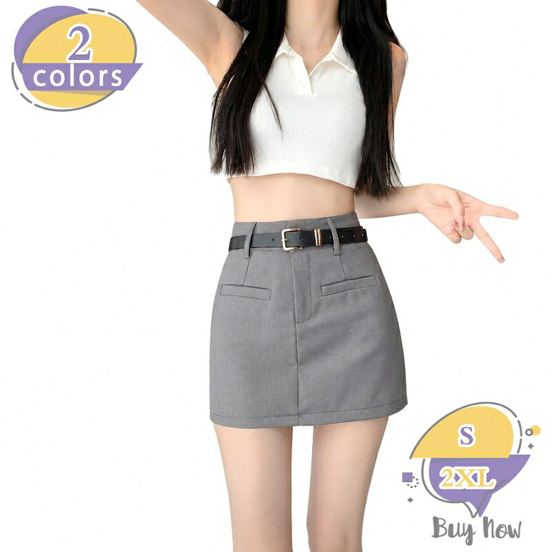 タイトスカート ミニ丈 ハイウエスト スタイルアップ スカート 膝上 ベルト セット Aライン 着やせ すっきり 事務服 ビジネス お出かけ セクシー 韓国ファッション レディース ゆったり shop-livesil|ショップリブシル