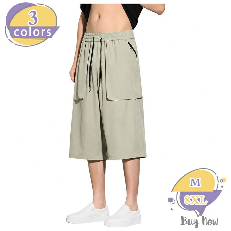 ハーフパンツ メンズ ワイドシルエット 大きいサイズ ショートパンツ 体型カバー カジュアル 運動 夏物 ボトムス shop-livesil|ショップリブシル
