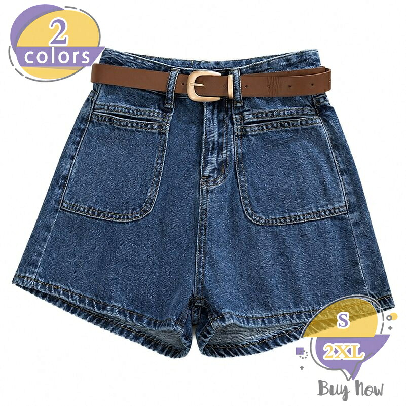 ショートパンツ デニム レディース 体型カバー 脚長見え ハイウエスト 裾広がり Aライン パンツ ズ 短パン ジーパン 20代 30代 40代 大人 カジュアル 快適 薄手 夏服 大きいサイズ ボトムス ワンウォッシュ shop-livesil|ショップリブシル