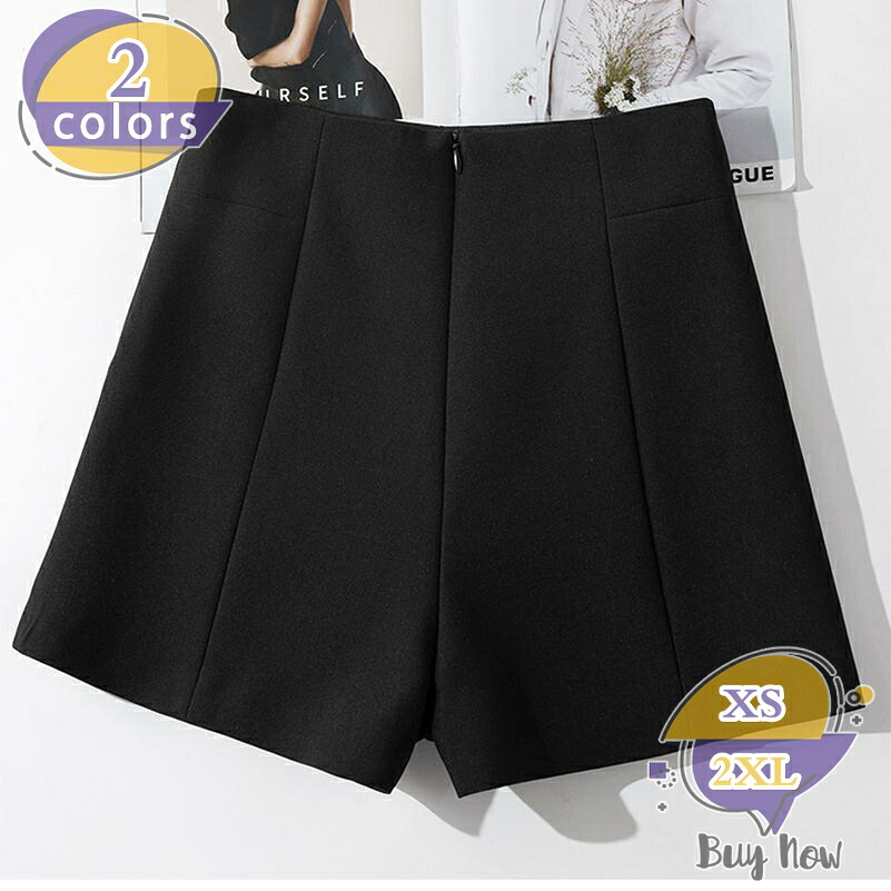 レディース ショートパンツ ストレッチ 短パンツ Aライン ハーフパンツ ゆったり ハイウエスト ワークパンツ ジップアップ 無地 可愛い 着痩せ カジュアル デート ズボン 体型カバー OL カジュアル 通勤 通学 春秋 夏 shop-livesil