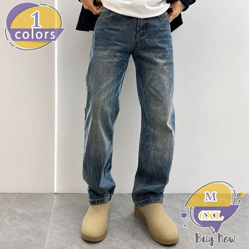 1000円OFFクーポン ズ メンズ ストレートパンツ デニム ゆったり 脚長見え ジーパン ストレート 体型カバー おしゃれ ワイドパンツ ロング丈 カジュアル 通勤 通学 大きいサイズ shop-livesil|ショップリブシル