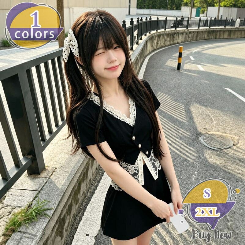 1000円OFFクーポン 大人可愛い セットアップ レディース 半袖 ブラウス ミニスカート 2点セット 韓国ファッション デート 通勤 shop-livesil|ショップリブシル