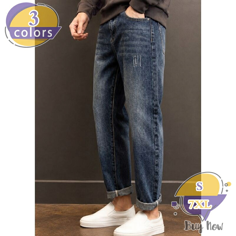 1000円OFFクーポン デニムパンツ メンズ ズ テーパード ジーパン ゆったり ワイドパンツ 体型カバー 着痩せ 下半身カバー 大きいサイズ 無地 シンプル カジュアル レトロ ヴィンテージ ストリート 通勤 通学 普段着 shop-livesil|ショップリブシル