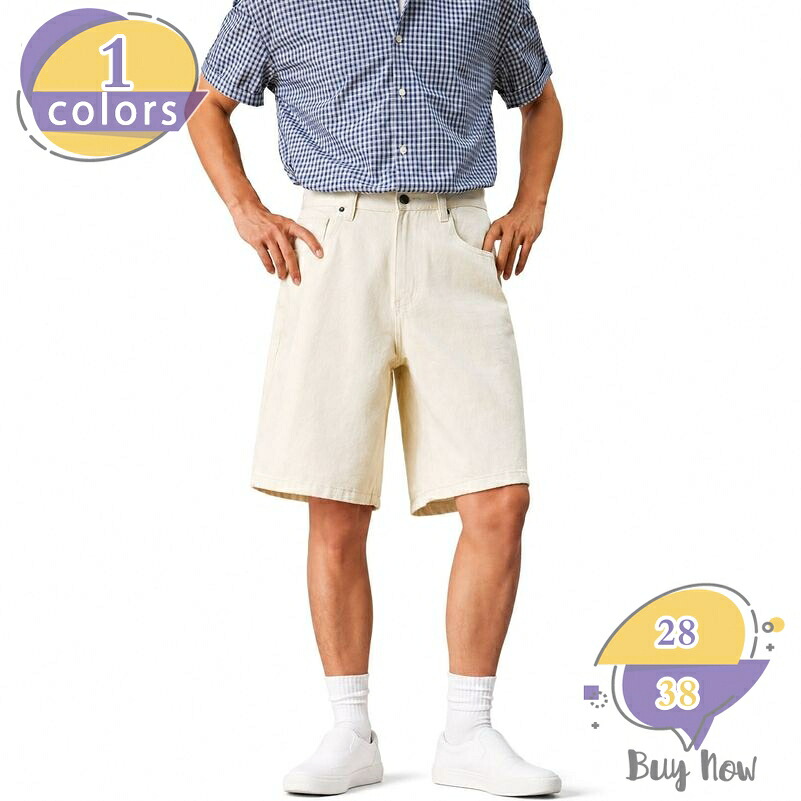 ショートパンツ メンズ ゆったりサイズ デニムハーフパンツ ストレート風 体型カバー 五分丈 ズ ジーパン カジュアル 通学 旅行 アウトドア 夏用 ボトムス 大きいサイズ shop-livesil|ショップリブシル
