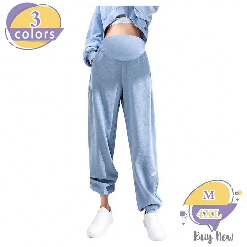 妊婦 パンツ マタニティ ズボン ワイドシルエット 体型カバー 着痩せ ゆったりサイズ 腹部 産前産後兼用 長ズボン スウェットパンツ カジュアル お出かけ 散歩 ルームウェア 春夏 shop-livesil｜ショップリブシル