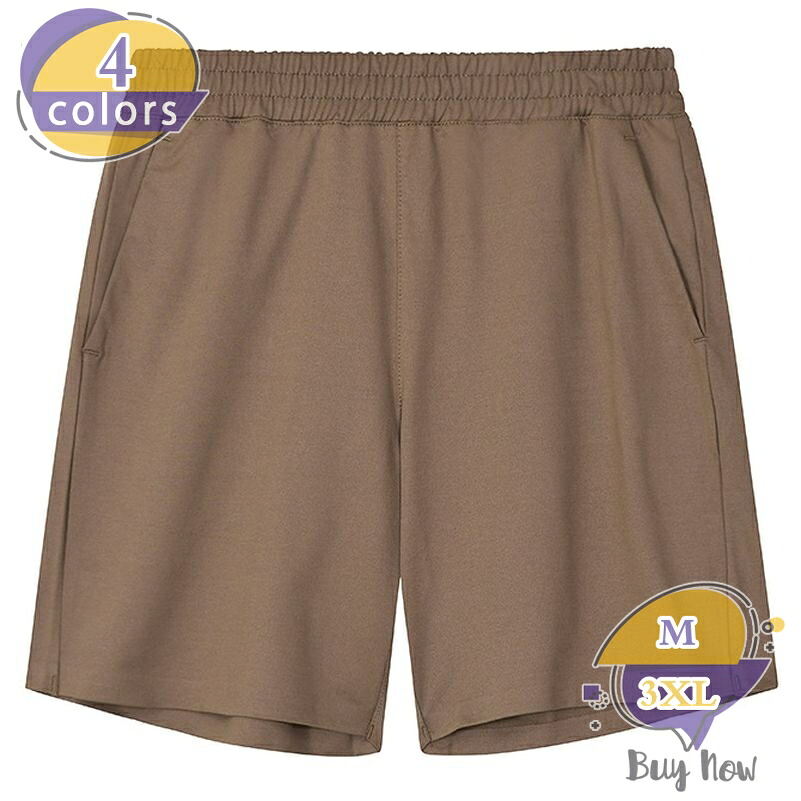 ショートパンツ メンズ ハーフパンツ 膝丈 夏 スポーツウェア 短パン 5分丈 ボトムス カジュアル 半ズボン 涼しい ゆったり 部屋着 ルームウェア 体型カバー ウエストゴム 調整紐 シンプル 無地 散歩 運動 旅行 shop-livesil|ショップリブシル
