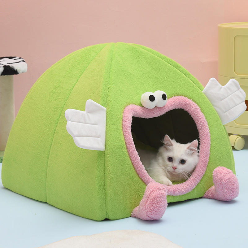猫ハウス ドーム型 ペットベッド 2way 秋冬用 ペットハウス クッション外す可能 犬猫兼用 キャットハウス 暖かいハウス もこもこ ぐっすり眠る 洗える 寒さ対策 ペット用品 猫用 小型犬用 寝床 ペットグッズ shop-livesil