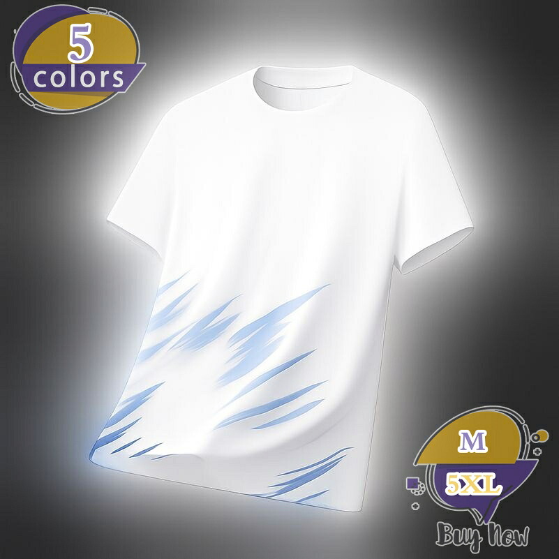 メンズ Tシャツ 半袖 着痩せ ゆったりサイズ 大きいサイズ クルーネック 裾プリント グラデーション デザイン トップス カットソー スポーツ レジャー アウトドア 散歩 デイリー ティーシャツ シンプル かっこいい shop-livesil|ショップリブシル