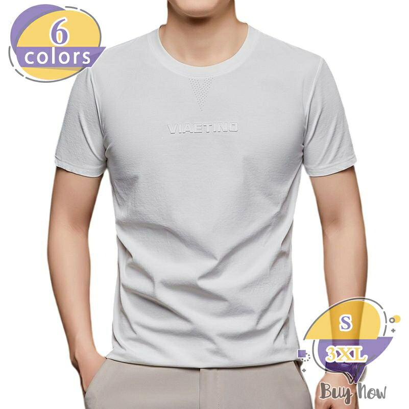 tシャツ メンズ 半袖 ゆったり 丸首 トップス クルーネック カットソー 大きいサイズ 体型カバー カジュアル インナー シャツ スポーツ アウトドア 部屋着 夏服 お出かけ デイリー shop-livesil｜ショップリブシル