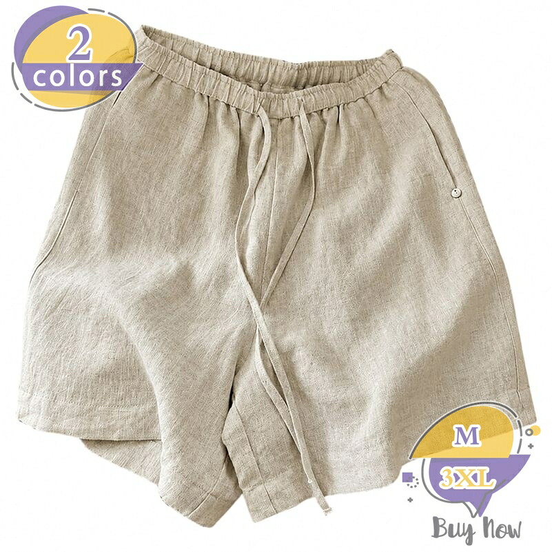 ショートパンツ メンズ 夏 [体型カバー] 5分丈 ハーフパンツ 綿麻混 涼しい ズボン ワイドシルエット 無地 シンプル お洒落 短パン 部屋着 外出着 大きいサイズ shop-livesil｜ショップリブシル