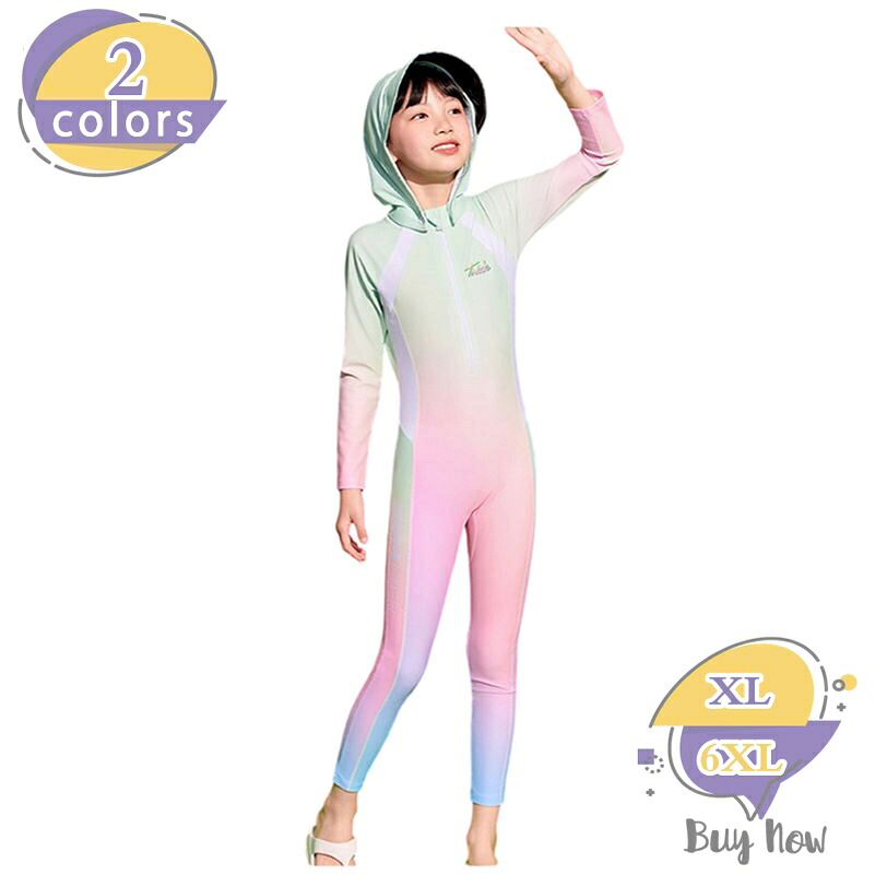 水着 女の子 ラッシュガード ワンピース 長袖 長ズボン 体型カバー スイムウェア フード付き 競泳 練習用 フィットネス 動きやすい 伸縮性 スイムスーツ おしゃれ かわいい 露出控えめ shop-livesil｜ショップリブシル