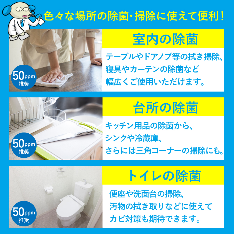 【即納&複数注文OK】空間除菌Dr.けっぺきくんPRO200PPM2.5L次亜塩素酸水国内自社工場生産80ppm以上