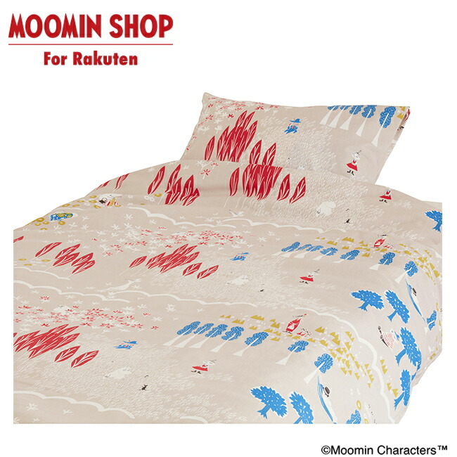 MOOMIN TRIBUTE WORKS コンフォーターケース S ここにいるよ 薄墨色 臥榻リネン ふとん取りまかなう ふとん容れもの ふとん 布団 蒲団 フトン 寝具 臥榻 掛け布団取りまかなう シングル チャック ヒモつき 北欧 単品 鈴木マサル ムーミン