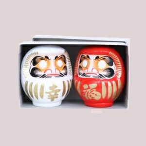 楽天市場】幸福だるま 紅白だるま ペアセット（小） 2号 7.5cm