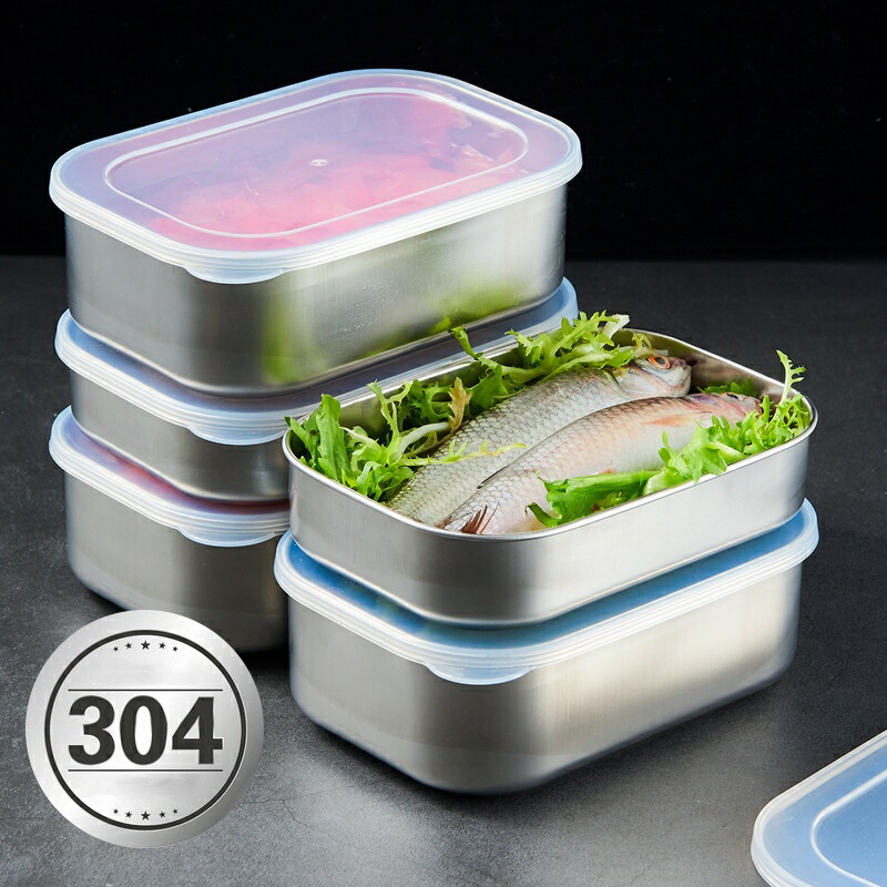 楽天市場】ステンレス製 角型 保存容器 2点セット 保存容器