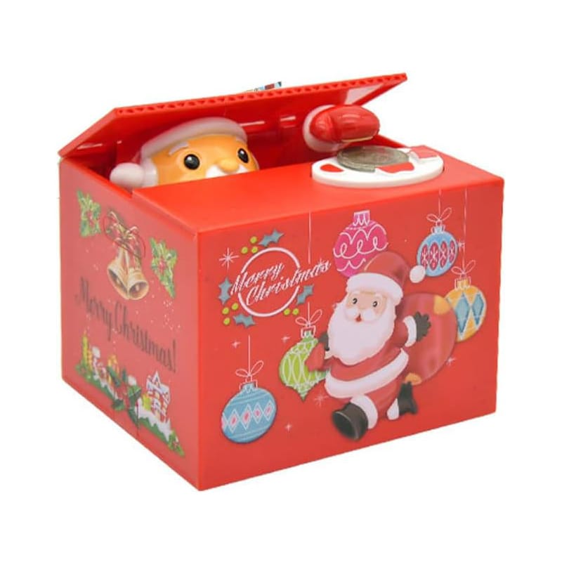 楽天市場】お金を盗むサンタ 貯金箱 雪だるま サンタクロースの貯金箱