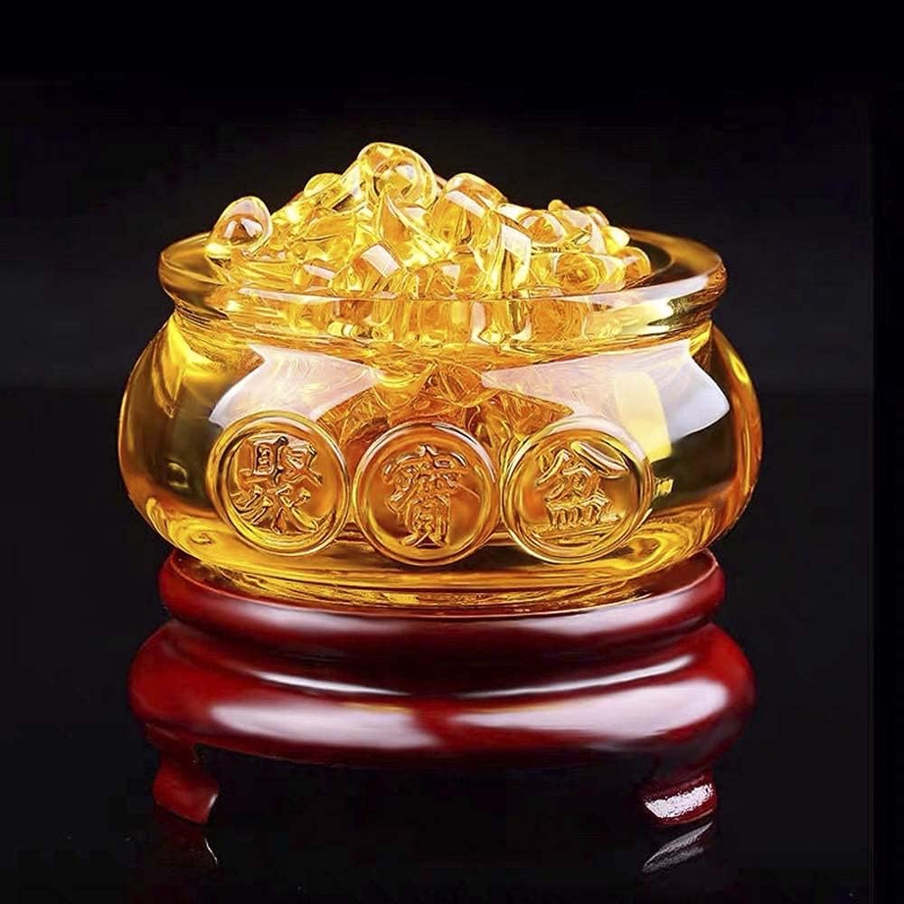 楽天市場】聚寶盆 元寶 黄水晶 シトリン 置物 富と幸運 元宝 風水置物