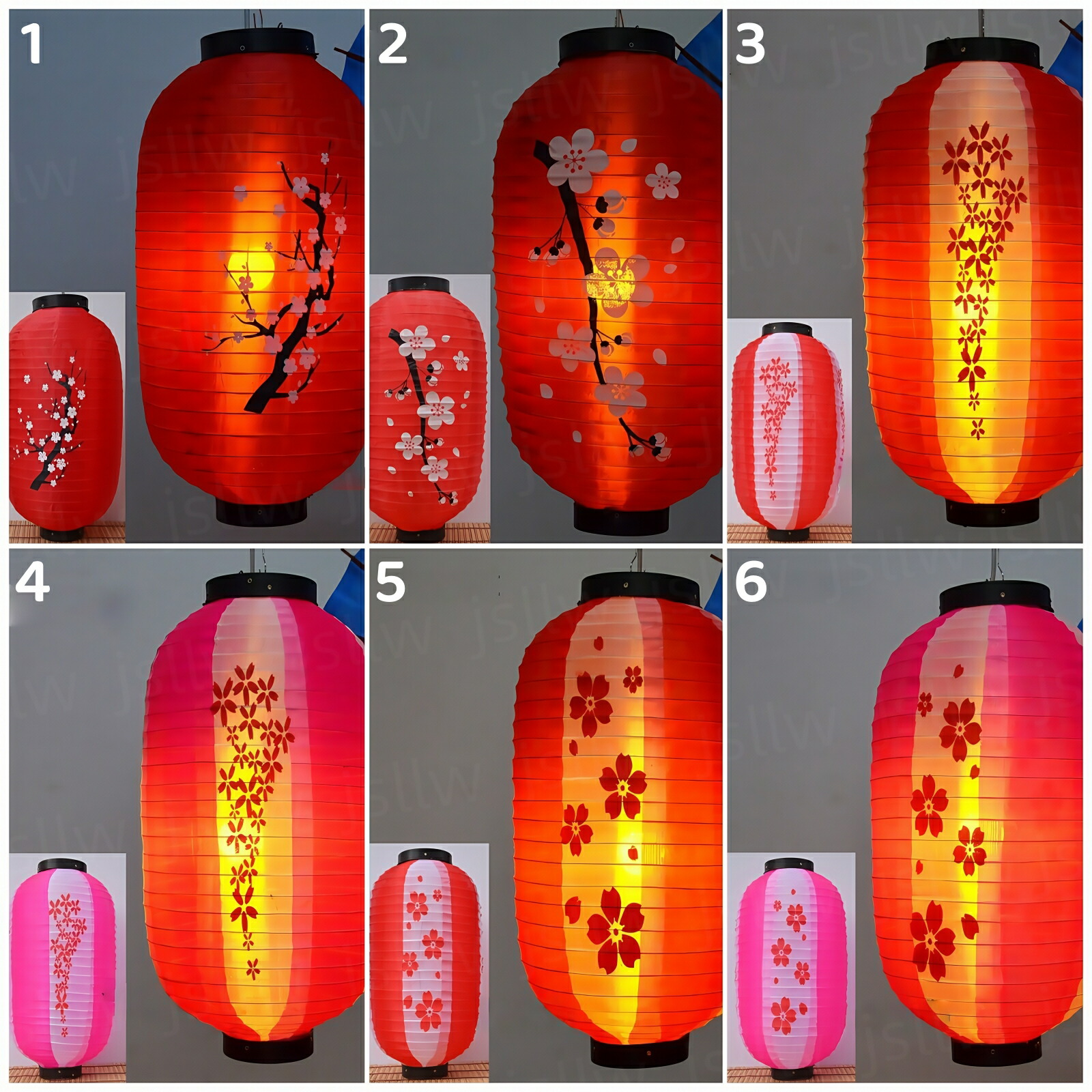 楽天市場】20set 桜 ぼんぼり ちょうちん 吊り下げひも付き 雪洞 提灯