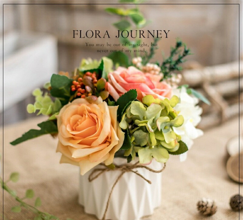 楽天市場】造花 室内用ブーケ 枯れないお花 手作りフラワー