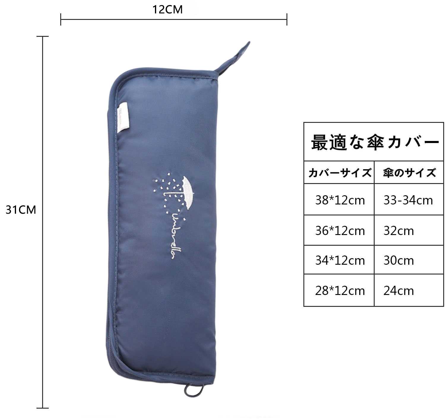 市場 折り畳み傘カバー 傘カバー傘入れ ケース 二つ面超吸水 収納ポーチ 傘 マイクロファイバー 防水