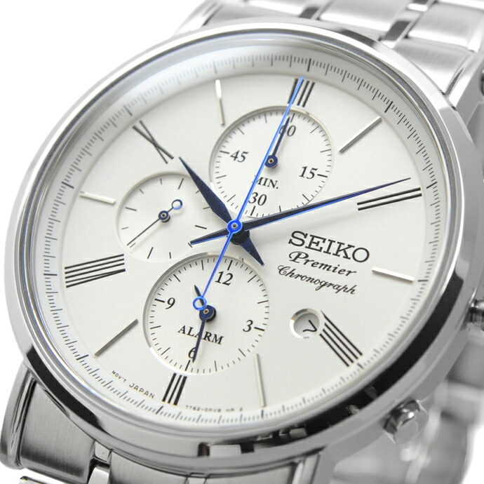 最新 メンズ腕時計 Seiko 腕時計 新品 送料無料 セイコー 並行輸入品 Snaf73p1 メンズ カジュアル ビジネス アラームクロノグラフ プルミエ Premier 海外モデル Www Mekatronik Org Tr