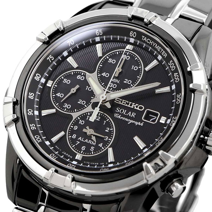 SEIKO ウォッチ セイコー 時辰儀 御覧なさる ソーラー 目覚まし時計 クロノグラフ タキ米突 100M雨合羽 メンズ SSC143 外国で青写真 [並行輸入品]