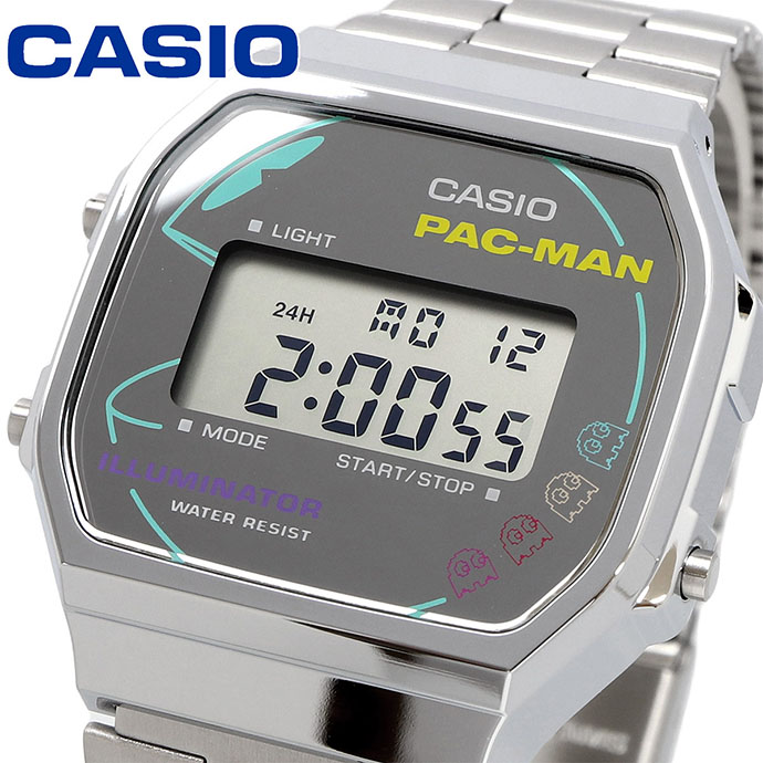 CASIO ウオッチ カシオ 時辰儀 御覧になる チープカシオ チプカシ 外国でひな形 PAC-MAN 容器に並べるマン 共同研究 ユニ一発やる A168WEPC-7A [並行輸入品]